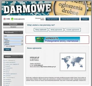 Własny serwis ogłoszeniowy