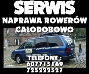 Pogotowie Rowerowe CAŁODOBOWO - NON STOP - SERWIS NAPRAWA ROWERÓW /SZYBKO FACHOWO i SOLIDNIE